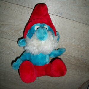 11" 1979 Papa Smurf Plush Toy-Good Condition
